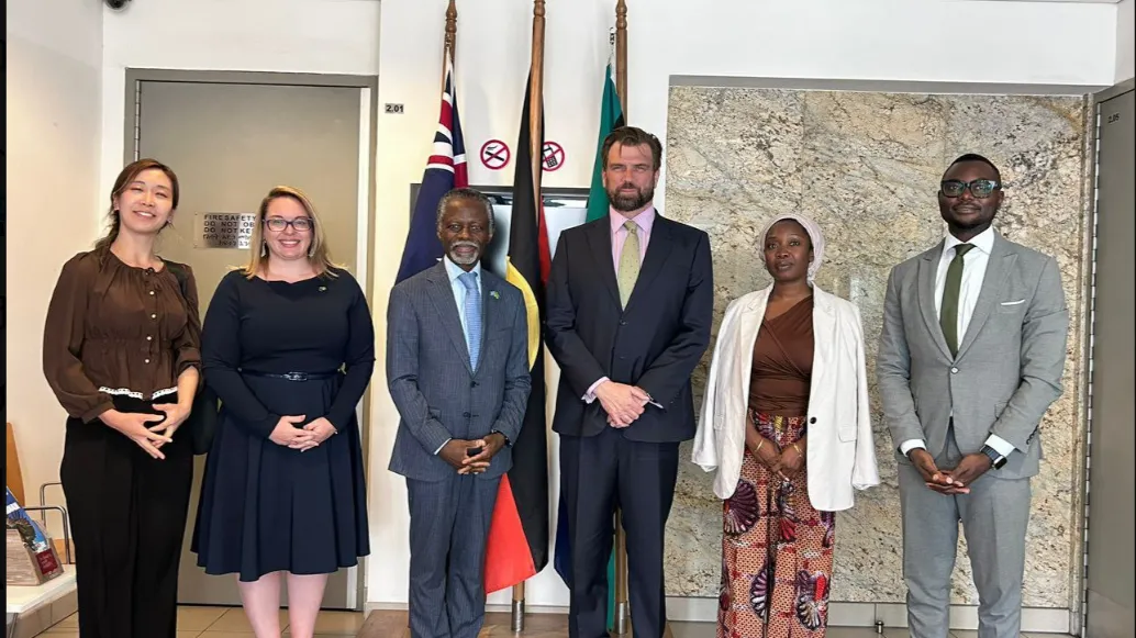 SRSG to the AU and Head of UNOAU meets with the Ambassador of Australia to Ethiopia and Representative to the African Union on climate–peace–security and renewable energy cooperation ahead of COP31