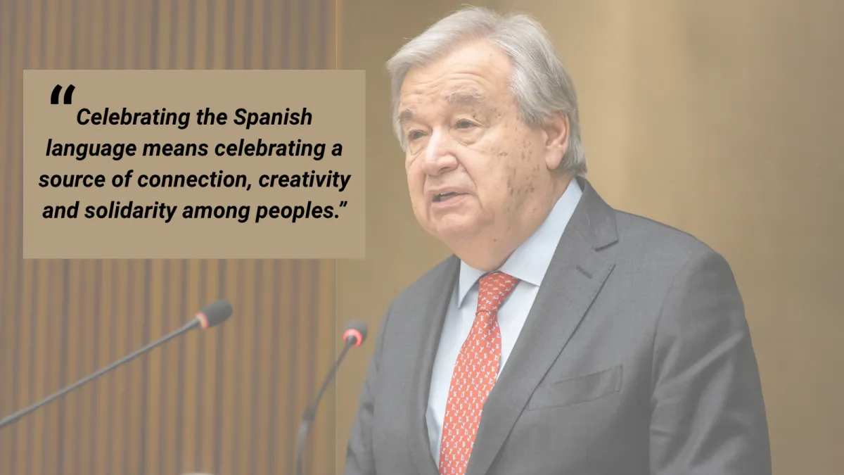 SG message: Celebrating the Spanish language means celebrating a source of connection, creativity and solidarity among peoples. May this language continue to unite voices and foster cooperation among nations