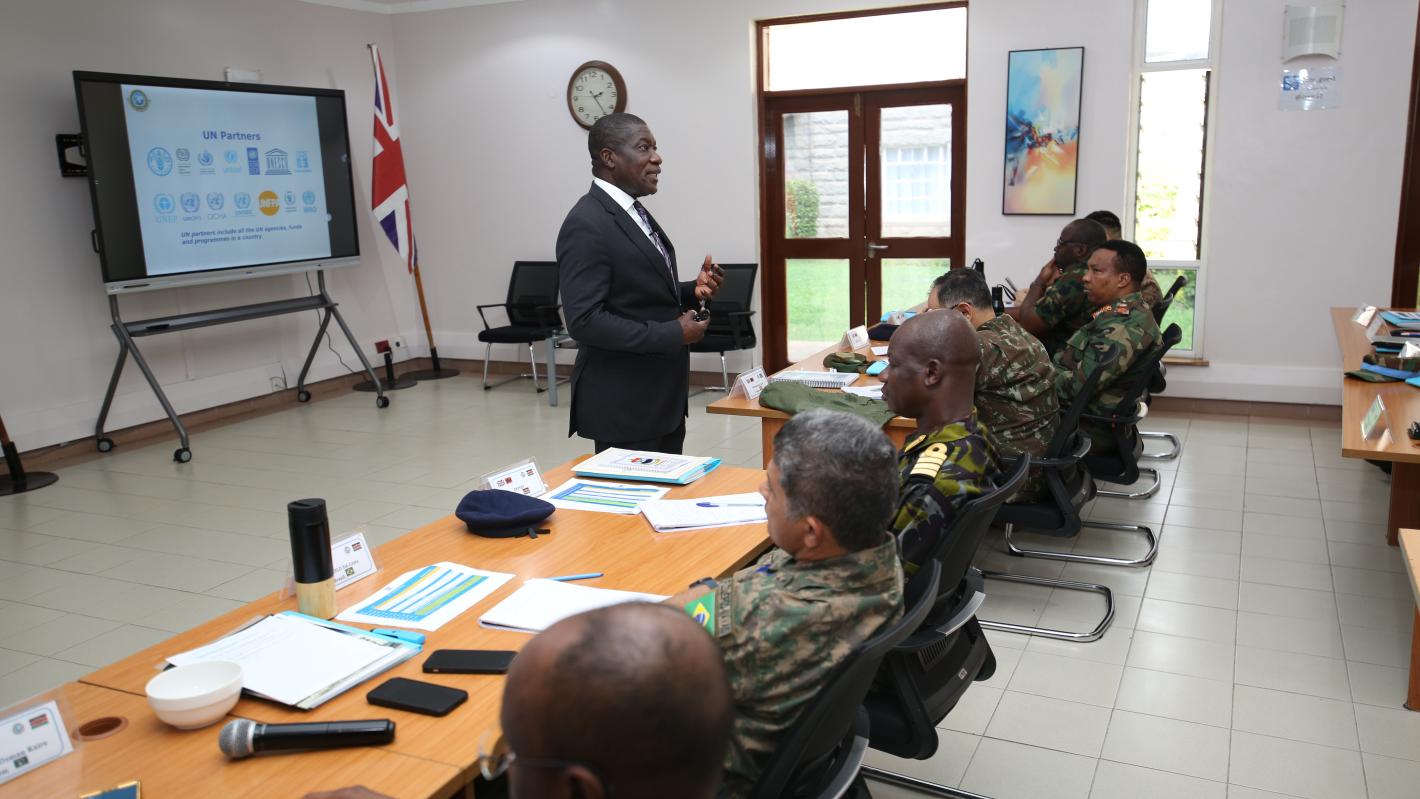 UNOAU facilitates sessions in the East African Standby Force Regional Senior Mission Leaders Course