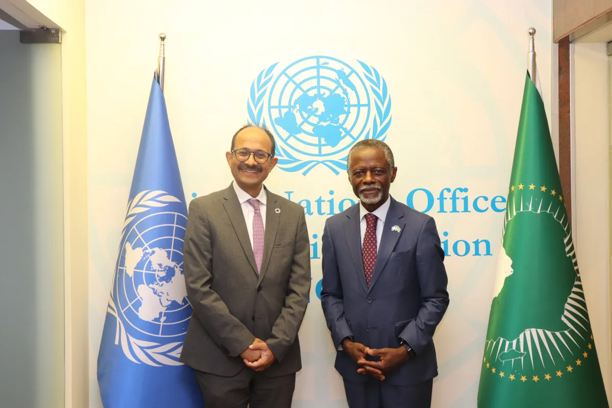 UNOAU SRSG meets UNDRR SRSG to discuss disaster risk reduction and early warning in Africa