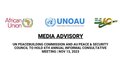 [MEDIA ADVISORY] UN Peacebuilding Commission and AU Peace & Security Council to hold 6th Annual Informal Consultative Meeting | Nov 13, 2023