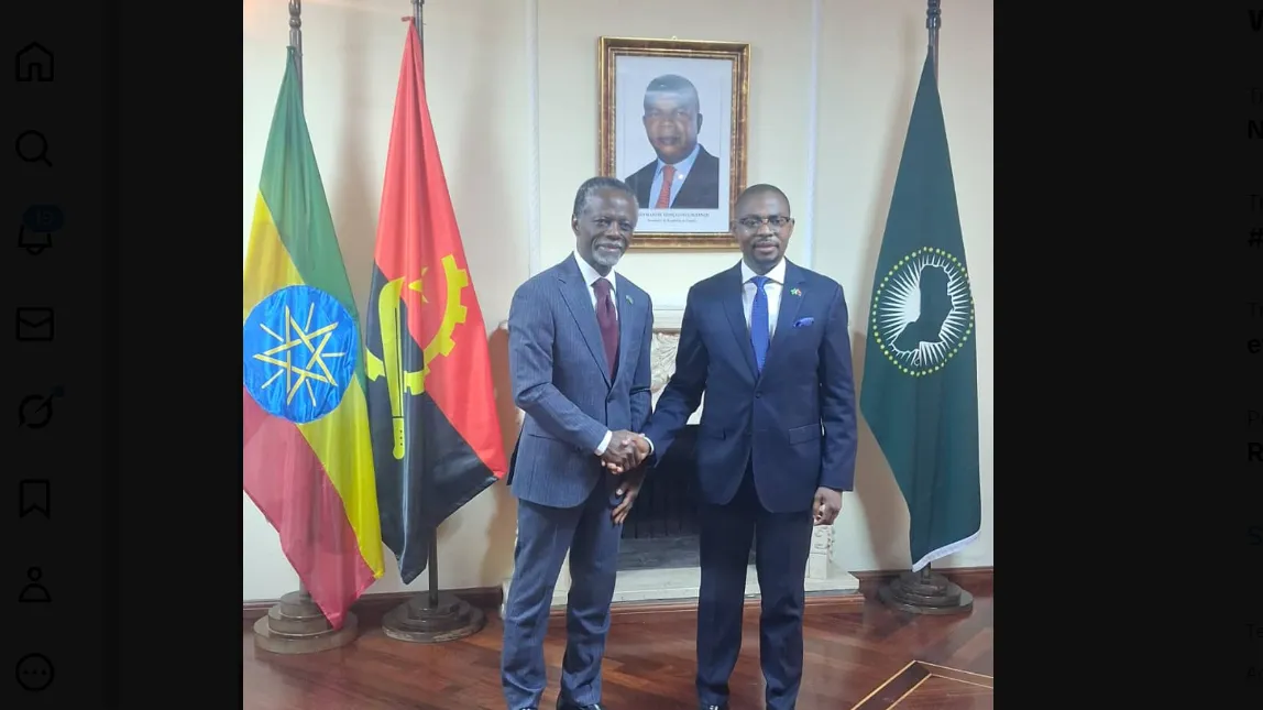 SRSG to the AU and Head of UNOAU meets Ambassador of Angola to Ethiopia and Permanent Representative to the AU and ECA