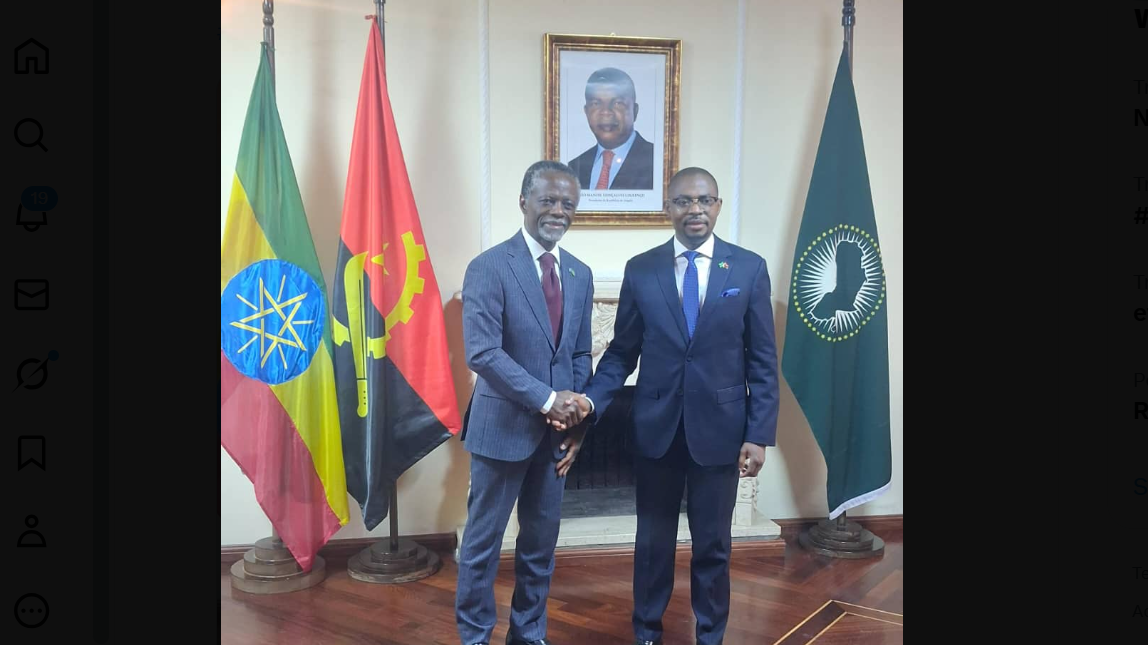 SRSG to the AU and Head of UNOAU meets Ambassador of Angola to Ethiopia and Permanent Representative to the AU and ECA