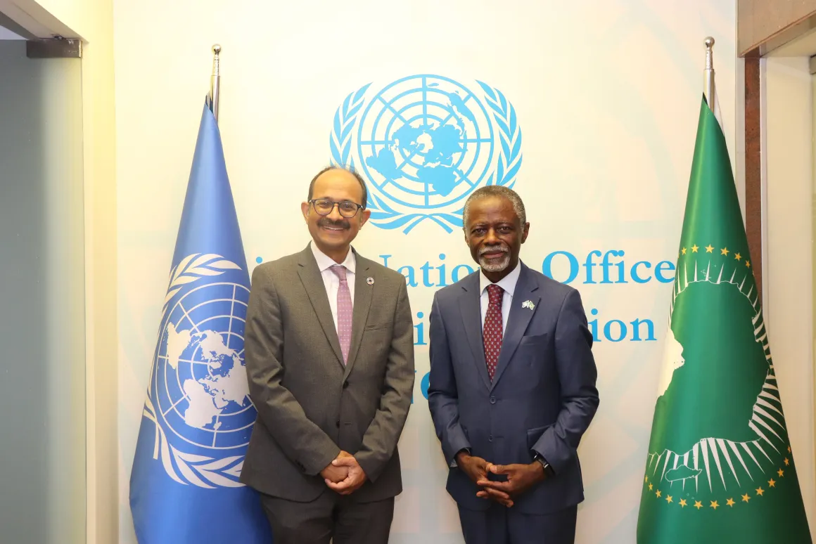 UNOAU SRSG meets UNDRR SRSG to discuss disaster risk reduction and early warning in Africa